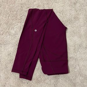 Lululemon running leggings  |  size 6  |  28” inseam  |  dark purple/pink color